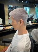 1809メンズハイトーンカラーボウズブラックヘアバリカンアート