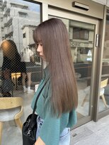 アドア 横浜(ADORE)&nbsp;【ADORE 横浜】くすみベージュ×艶ブリーチカラー