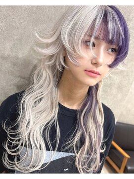 リアイス(Re:ICE) シルバーホワイト&ラベンダーロングウルフ