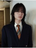メンズボブウルフメンズミディアムレイヤーカットメンズウルフ
