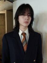 メンズボブウルフメンズミディアムレイヤーカットメンズウルフ