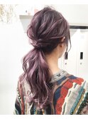 gradation lavender× ponytail arrange◎