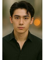 にもう&nbsp;ブルーブラック & スパイキーショート　フェザーパーマt48