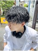 ツイストスパイラルパーマ波巻きスパイラルパーマメンズマッシュ
