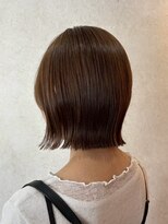 ビスクヘアデザイン(bisq hair design)&nbsp;外はねボブ　きりっぱなし　韓国風　髪質改善トリートメント