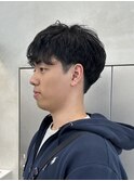 クセを活かしたマッシュスタイル