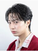 韓国ヘアカルマパーマコンマバングセンターパートフェザーパーマ
