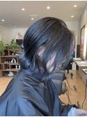 海外ヘアーハッシュカットレイヤーカットハイライトカラー