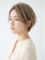 miiro 仙台東口/髪質改善/縮毛矯正ストレート/カラー/ショート【4月OPEN(予定)】&nbsp;ひし形ショート20代30代40代ハイライトベージュ