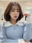 【フォルテ千鶴】レッドブラウンカラー韓国風ワンカールボブ