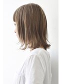 外はね鎖骨ボブ×ハイトーンベージュ【CICATA鎌倉】