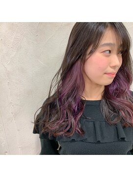 アリー 原宿 表参道(ALLY) 【ALLY 濱田】インナーカラー/ピンクラベンダー 20代/30代/40代