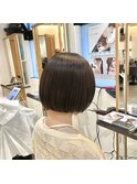 ミニボブ×オリーブベージュ　群馬 太田 ショート