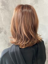 ハサミバイアトリエナガノ 千葉(8sami by atelier nagano)&nbsp;デザインカラー／レイヤーカット/ウエットヘア/オリーブベージュ