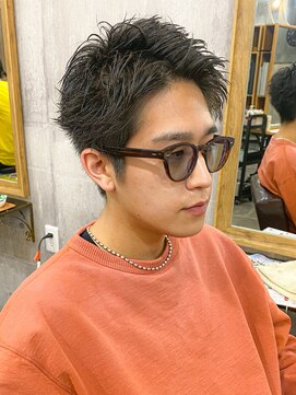 アムレヘアー(amule hair) 【amule hair】スーツ短髪ツーブロック束感モテる黒髪