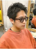 【amule hair】スーツ短髪ツーブロック束感モテる黒髪