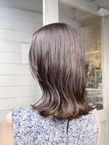 アミュレ(Amule)&nbsp;暖色系シアーカラー大人っぽ束感外ハネセミディ30代梅ヶ丘小田急