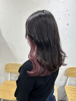 アジールヘア 北千住駅西口店(agir hair)&nbsp;インナーピンクイヤリングカラーイルミナカラー10代20代北千住