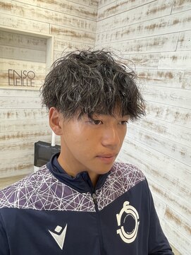 アンソレイユ ヘアー ガーデン(ensoleille hair garden) Men’s style sample ツイスパ