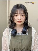 ミディアム×顔まわりレイヤー