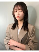 ミンクス 原宿店(MINX) 外はねミディアム　ミディアムレイヤーカット　くびれヘア