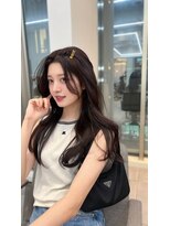 フィル 横浜(fil) ワンホンミディアム前髪黒髪ボブルフネビージュ小顔ワンレン