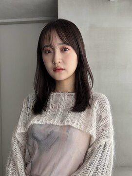 エンス 銀座(Ence) ココアブラウン/ミディアムレイヤー/オリーブグリーン/小顔/銀座