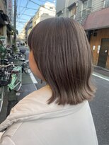 ハイレート ウニクス川越店(Hairate)&nbsp;[Ikeda]切りっぱなしボブ×ミルクティーカラー