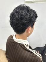 ヘアー アイス 御器所本店(HAIR ICI)&nbsp;★人気毛流れセンターパート無造作パーマツーブロック刈り上げ