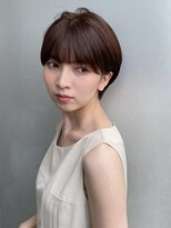 エアー 青山(AIR) 前髪あり耳掛け丸みボブコンパクトショート20代30代40代50代
