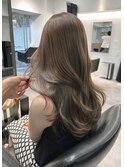 オリーブベージュ/赤み消し/プルエクステ/髪質改善