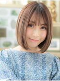美髪グレーベージュアッシュ前下がりボブディA2北浦和30代40代