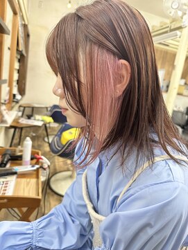 ラウラアンドロー(LAURA&RO) ミルクティーベージュダブルカラーインナーカラーケアブリーチ