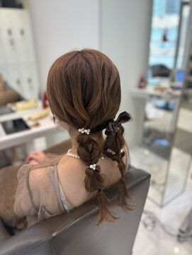 ツイン 編みおろし