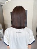 ボブミニボブ透明感カラー春カラーチョコレートブラウン大野