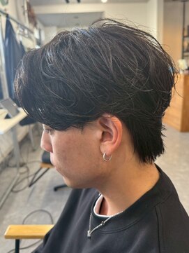 フゥ 宇都宮(FeU) 宇都宮メンズニュアンスパーマフェザーパーマセンターパート眉毛