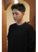 メンズスパイキーショート刈り上げ眉毛カットジェットモヒカン