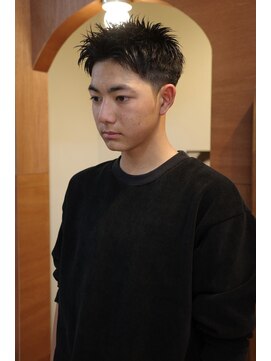 エディ(Edy) メンズスパイキーショート刈り上げ眉毛カットジェットモヒカン