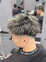 リード 渋谷店(REEED) MEN'S HAIR/ホワイトメッシュモヒカン