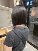 ひし形レイヤーボブ/切りっぱなしボブ/ナチュラルショート/