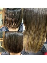 ジュジュ jou jou ブリーチ・ハイライトの縮毛矯正