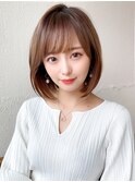 ベビーバング/魅力倍増カール/ボブルフ/前髪パーマ/くびれヘア