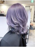 逆インナーカラー◎ラベンダーシルバー◎レイヤーカット