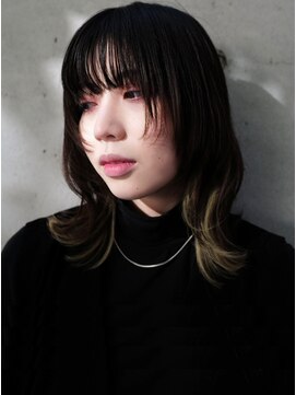 セシルヘアー 松山店(Cecil hair) ウルフマッシュ×ワンポイント裾カラー