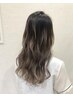 【黒髪が伸びても気にならない】グラデーションカラー+カット+トリートメント