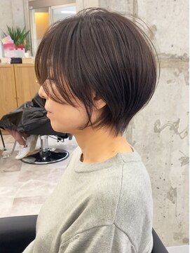 アロ 大阪梅田(alo) 【松本 聖】丸みネイビーラベンダーショートボブ《大阪梅田駅》