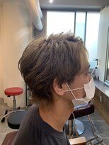 セシルヘアー なんば店(Cecil hair) グレージュ×七三リバーススタイル