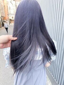 ボックスミコ(Box mico.) ラベンダー×ホワイトシルバー≪インナーカラー≫