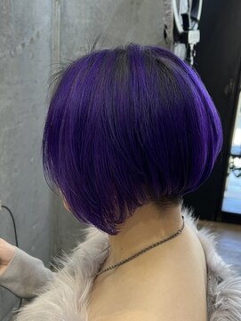 ロダット 横浜(LODAT by little) ショートボブ×ディープパープル【LODAT横浜】