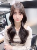 ロング美髪韓国ヘア顔周りレイヤー_F0518